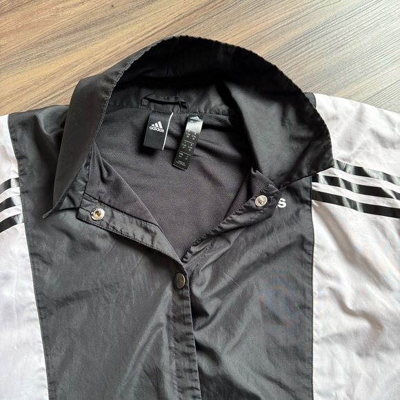 adidas Black and White Women's Bomber Track Jacket - Picture 2 of 4
